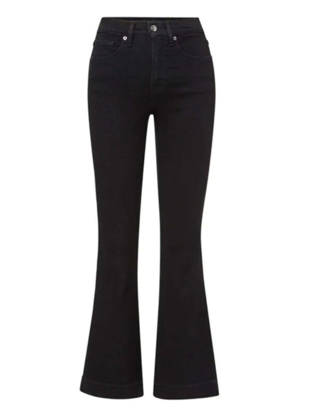 Veronica Beard Carson High Rise Ankle Flare Jean in Onyx Size 26